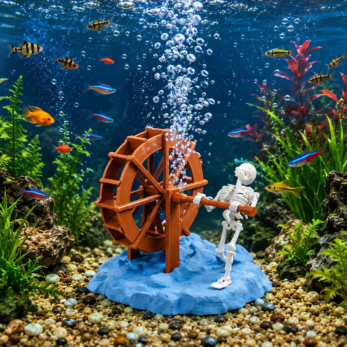 AquaSkeleton ™ Esqueleto Dinámico para Acuario (INCLUYE Bomba de aire)