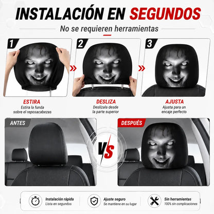 HorrorHead ™ Fundas Aterradoras para Cabeceros de carro