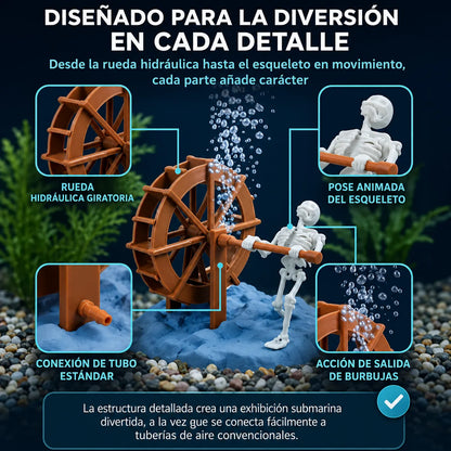 AquaSkeleton ™ Esqueleto Dinámico para Acuario (INCLUYE Bomba de aire)