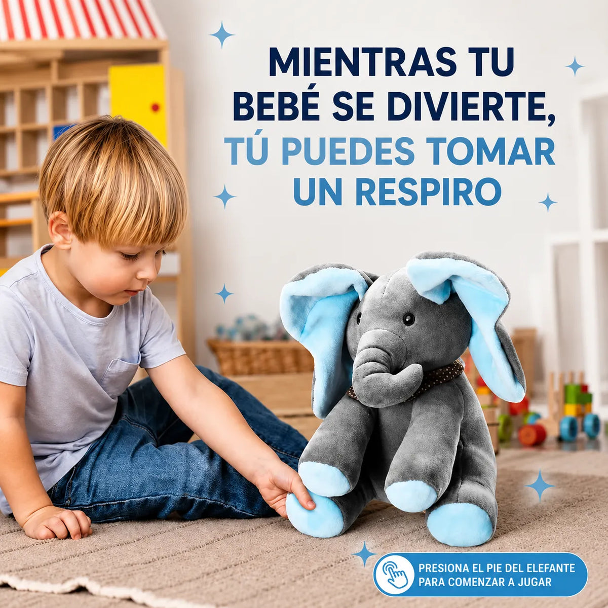PeekABoo Elephant™ Peluche Interactivo con Movimiento