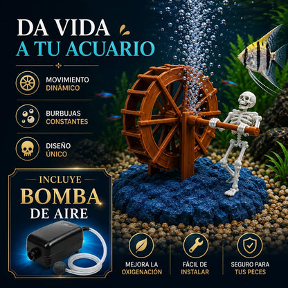 AquaSkeleton ™ Esqueleto Dinámico para Acuario (INCLUYE Bomba de aire)